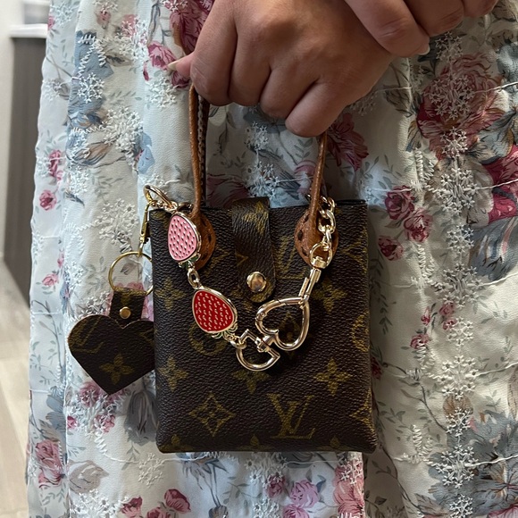 🤎 Micro Mini handmade Louis Vuitton Monogram Tote with non-brand chain 🤎 - Picture 1 of 15